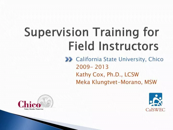 supervision training for field instructors