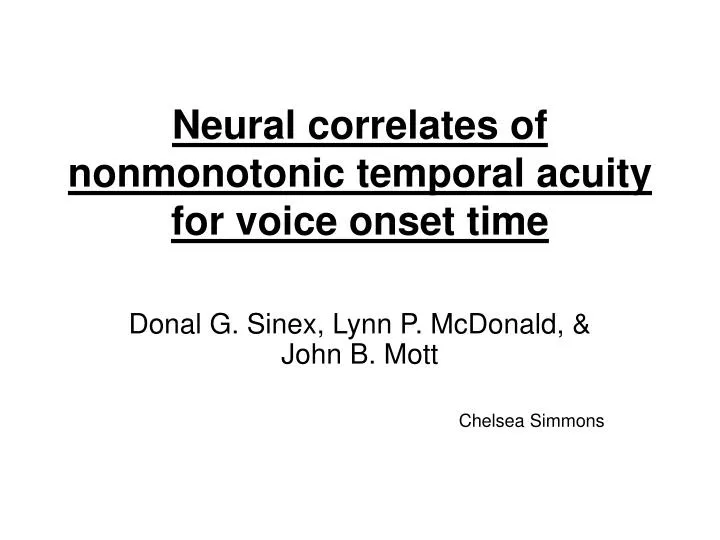 neural correlates of nonmonotonic temporal acuity for voice onset time