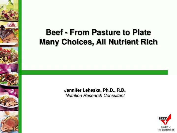 beef from pasture to plate many choices all nutrient rich