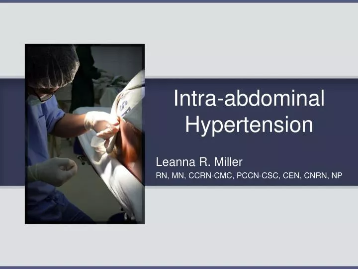 intra abdominal hypertension