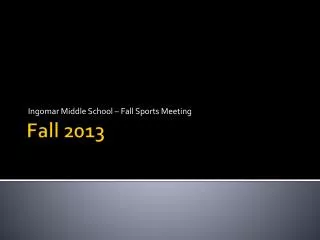 ingomar middle school fall sports meeting