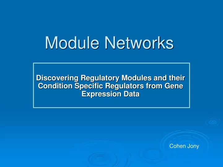 module networks