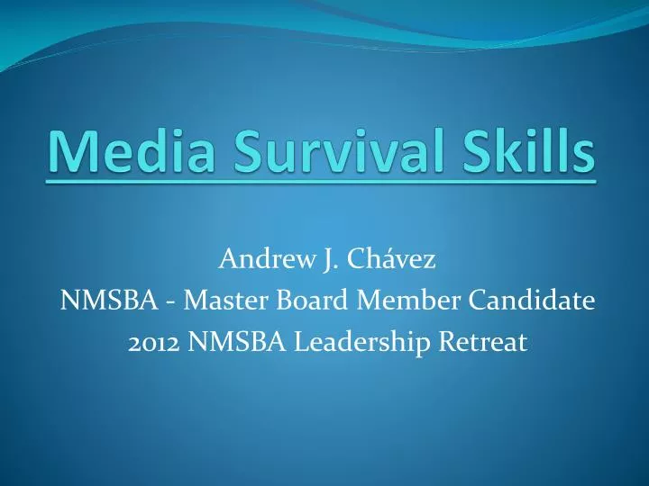 media survival skills