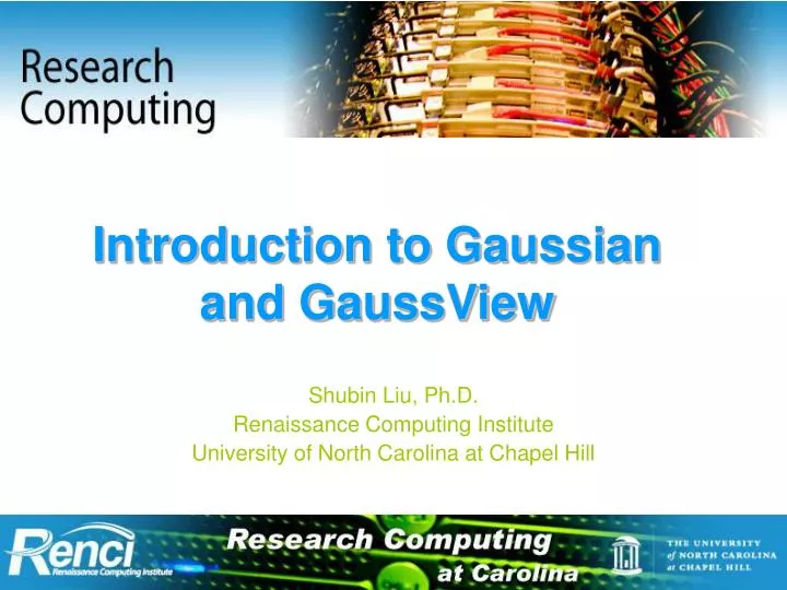 introduction to gaussian and gaussview