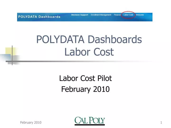 polydata dashboards labor cost