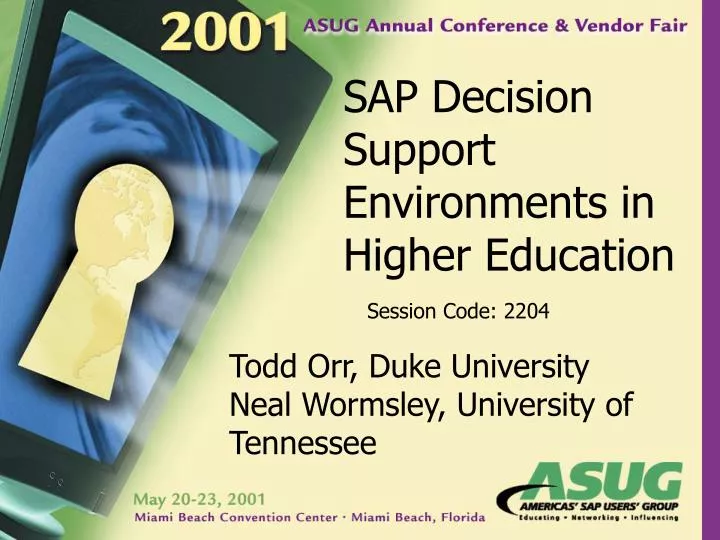 sap decision support environments in higher education