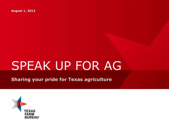 speak up for ag