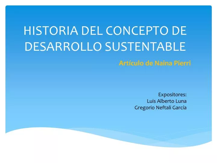 historia del concepto de desarrollo sustentable