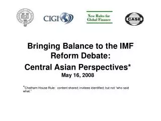 Bringing Balance to the IMF Reform Debate: