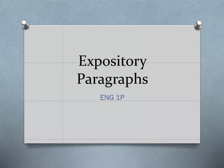 expository paragraphs