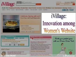 iVillage: Innovation among Women's Website