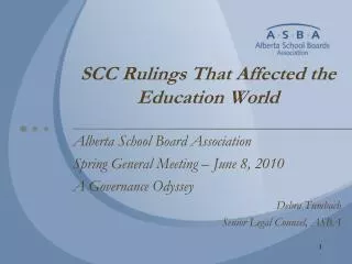 SCC Rulings That Affected the Education World
