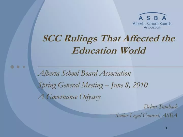 scc rulings that affected the education world