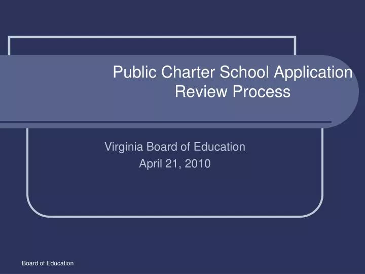 public charter school application review process