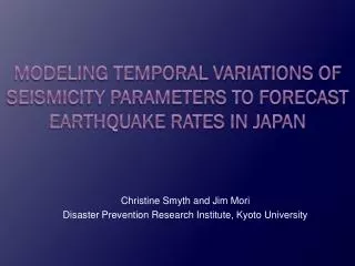 Modeling temporal variations of seismicity parameters to forecast earthquake rates in Japan