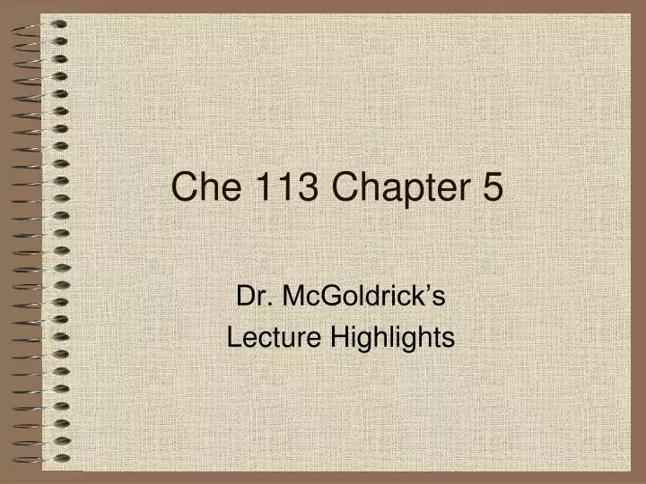che 113 chapter 5