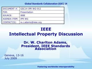 IEEE Intellectual Property Discussion