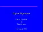 Digital Signatures - slide 1