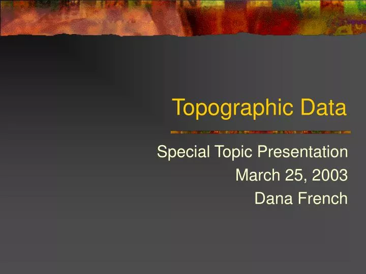 topographic data