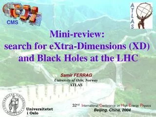 Mini-review: search for eXtra-Dimensions (XD) and Black Holes at the LHC