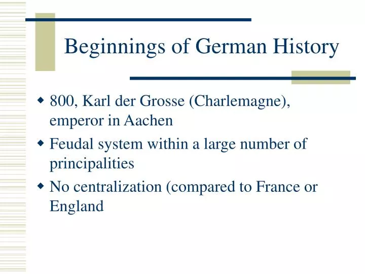 beginnings of german history