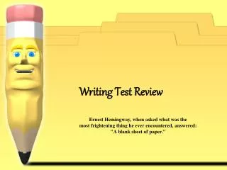 Writing Test Review