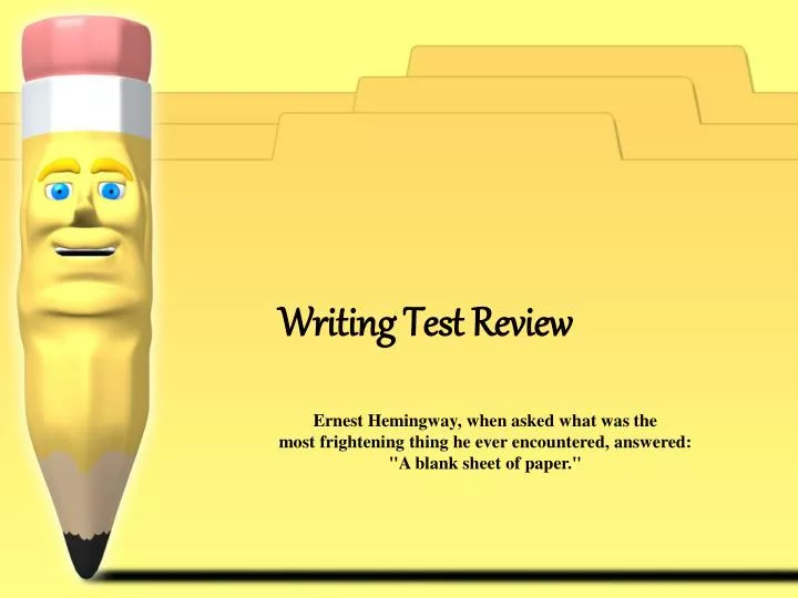 writing test review