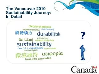 The Vancouver 2010 Sustainability Journey: In Detail