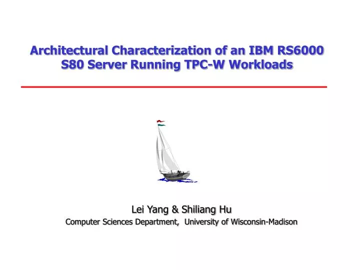 architectural characterization of an ibm rs6000 s80 server running tpc w workloads