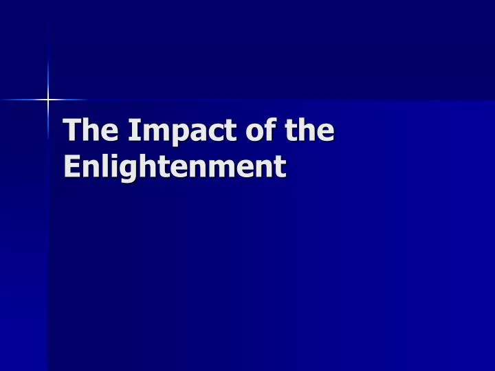 the impact of the enlightenment
