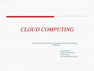 CLOUD COMPUTING