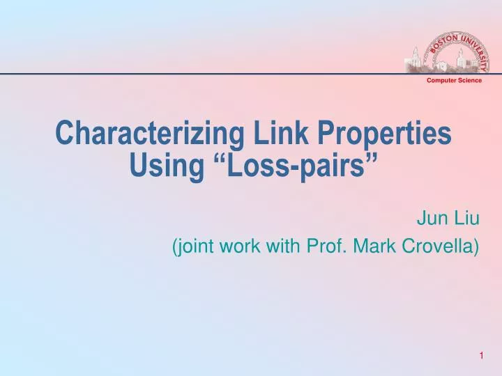 characterizing link properties using loss pairs