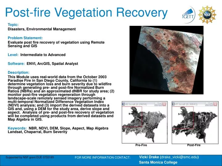 post fire vegetation recovery