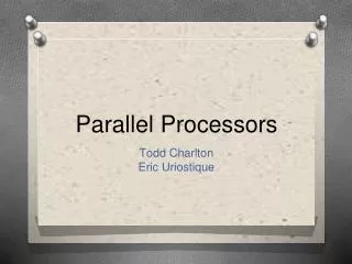 Parallel Processors