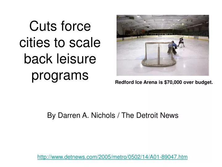 cuts force cities to scale back leisure programs