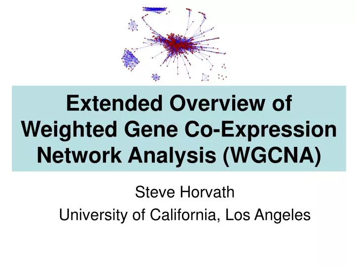 extended overview of weighted gene co expression network analysis wgcna