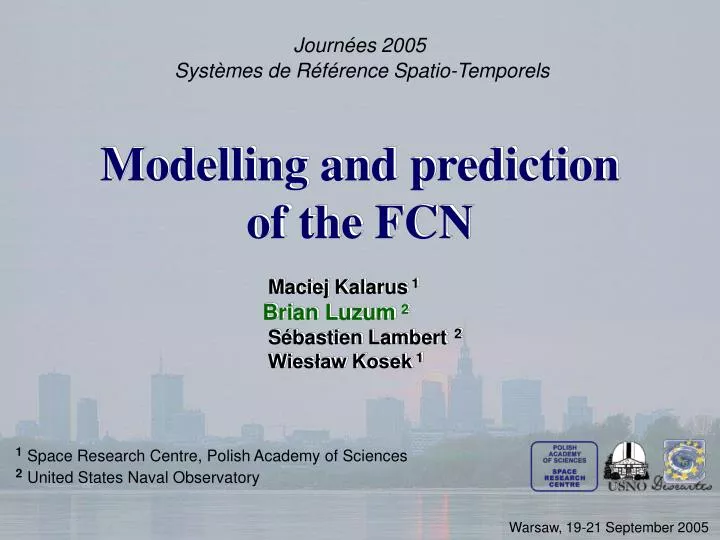 modelling and prediction of the fcn