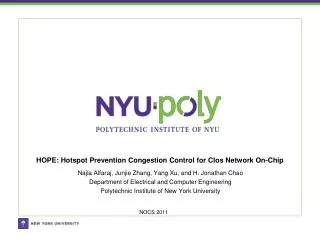 HOPE: Hotspot Prevention Congestion Control for Clos Network On-Chip