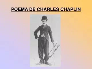 poema de charles chaplin