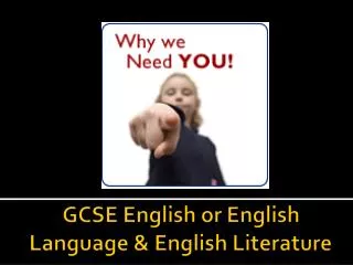 GCSE English or English Language &amp; English Literature