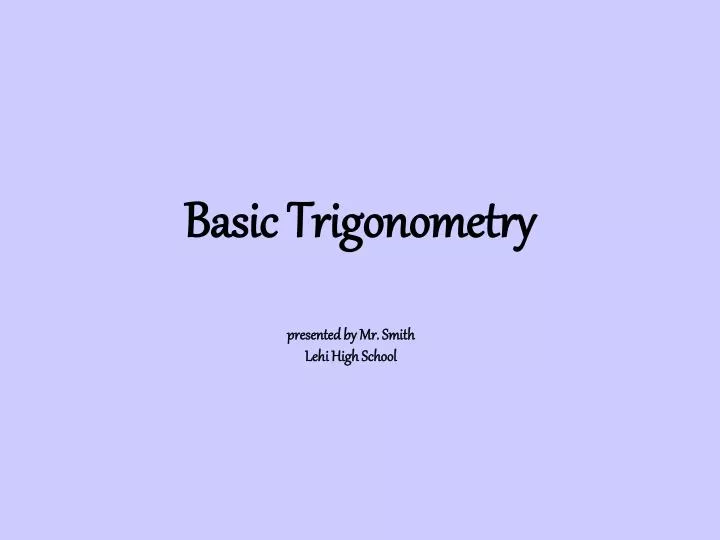 basic trigonometry
