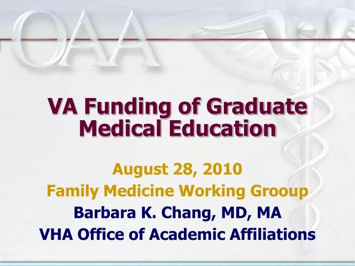 va funding of graduate medical education
