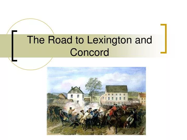 the road to lexington and concord