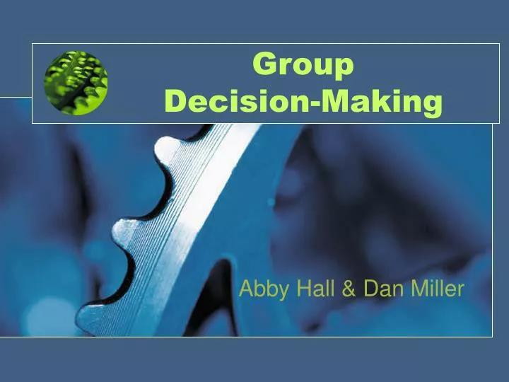 group decision making