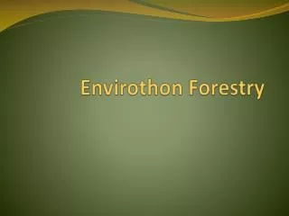 Envirothon Forestry
