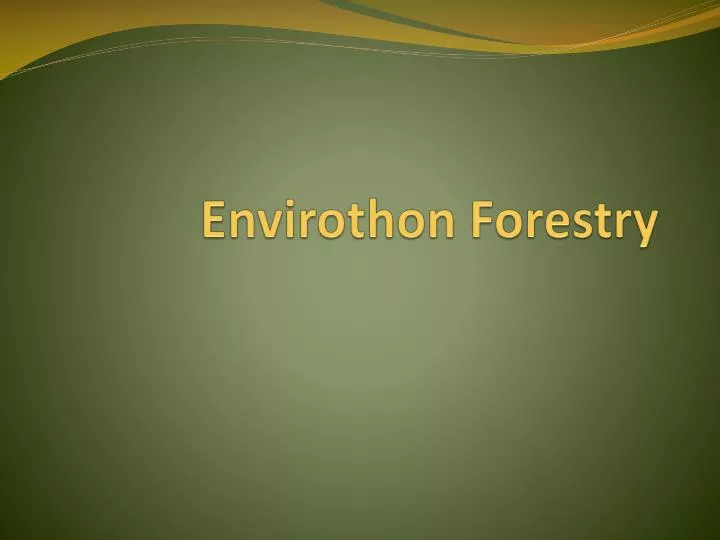 envirothon forestry
