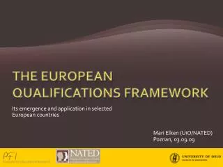 The European qualifications framework