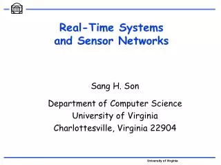 Real-Time Systems and Sensor Networks