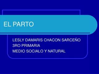 el parto