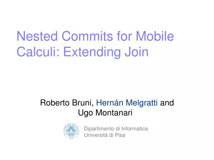 nested commits for mobile calculi extending join